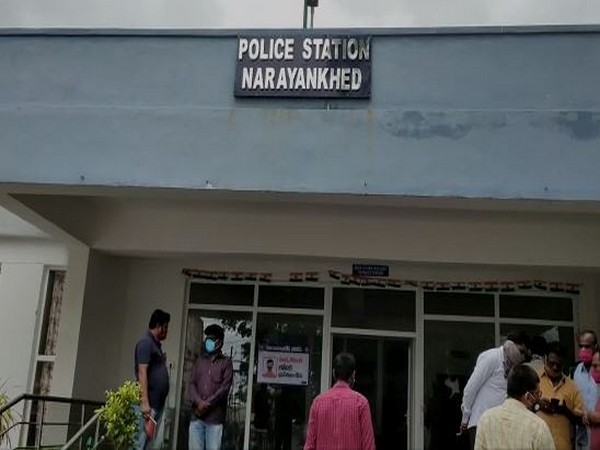 Narayanakhed Police station. (Photo/ANI)