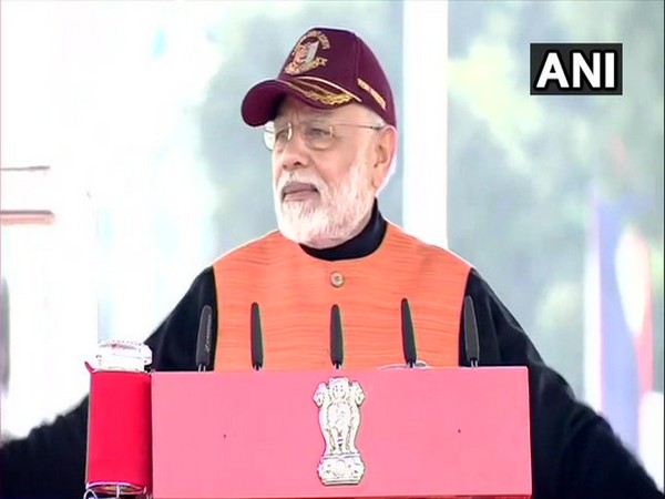 Prime Minister Narendra Modi speaking at the NCC rally in New Delhi. Photo/ANI