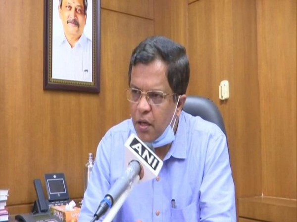 The Goa Commissioner for NRI Affairs Narendra Sawaikar speaking to ANI in Panaji on Monday. Photo/ANI