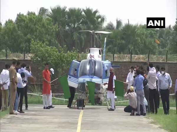 Union Minister Narendra Singh Tomar flags off helicopter for locust control operations