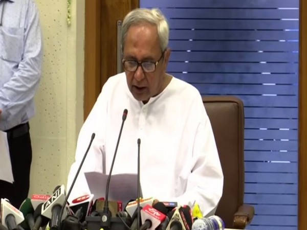 Odisha Chief Minister Naveen Patnaik addressing a press conference in Bhubaneshwar. Photo/ANI