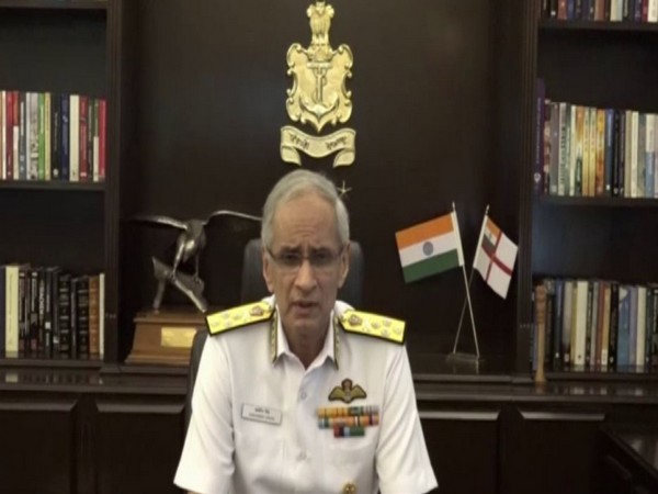 Screengrab of the message by Navy Chief Admiral Karambir Singh