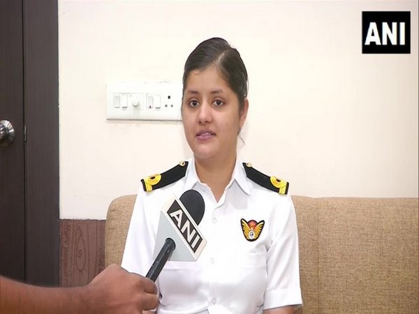 Sub Lieutenant Riti Singh speaking to ANI on Tuesday. Photo/ANI