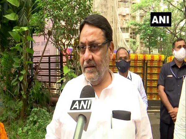 NCP leader Nawab Malik speaking to ANI in Mumbai on Friday. Photo/ANI