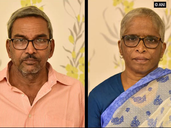 Kiran (left) and his wife Narmada, the two senior Maoists arrested by Gadchiroli police. Photo/ANI