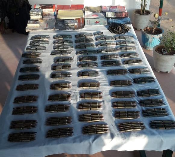 CRPF troops recovered a huge amount of ammunition during search operations in Jharkhand's Giridih district on Tuesday.