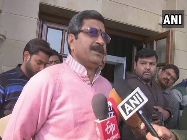 UP Sports and Youth Welfare Minister Dr Neelkanth Tiwari while talking to media persons in Lucknow. Photo/ANI