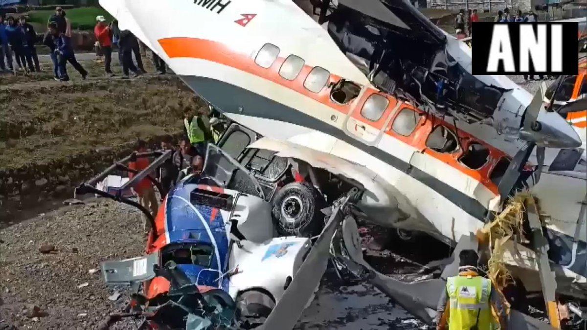 Summit Air plane crashes at Lukla Airport