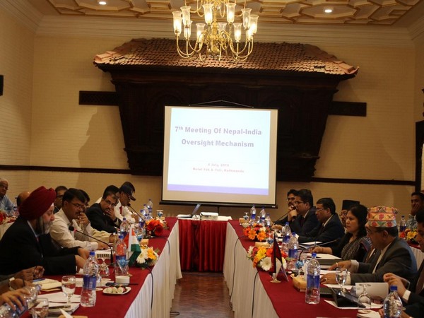 The seventh meeting of the Nepal-India Oversight Mechanism being held in Kathmandu on Monday.