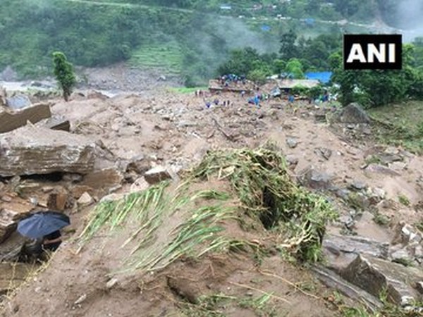 Visuals of the spot in Nepal's Sindhupalchowk district. [Photo/ANI]