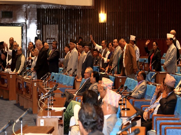 Opposition members stood up from their respective seats in protest during the House proceedings on Tuesday