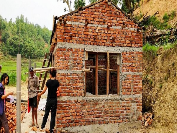 Reconstruction work under Nepal Housing Reconstruction Project. Photo/ANI