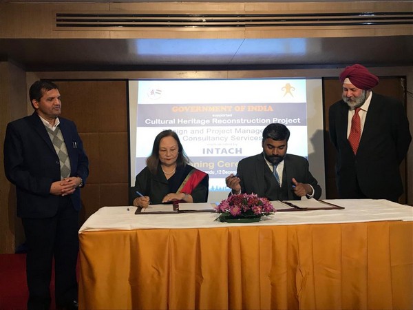 Indian Embassy signed agreement with INTACH for post-earthquake reconstruction of 11 Cultural Heritage sites in Nepal.