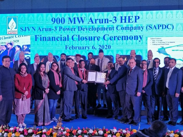 Financial closure ceremony of Nepal's largest hydropower project, the Arun-III here at Kathmandu.