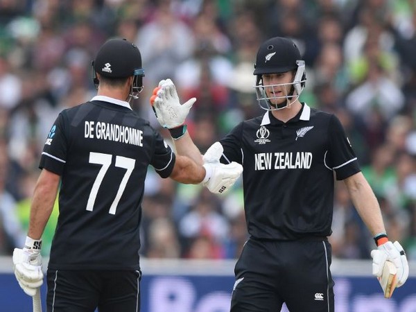 New Zealand's James Neesham and Colin de Grandhomme during their match against Pakistan here on Wednesday. (Photo/ BLACKCAPS Twitter)