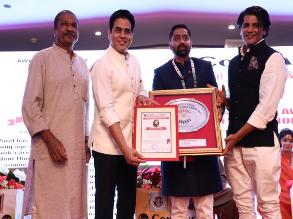 Niket Patel being honoured with 