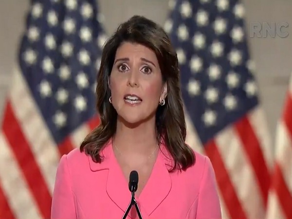 Former US Ambassador to the United Nations Nikki Haley speaking at the Republican National Convention on Monday (local time). (Video grab: Trump campaign Twitter)
