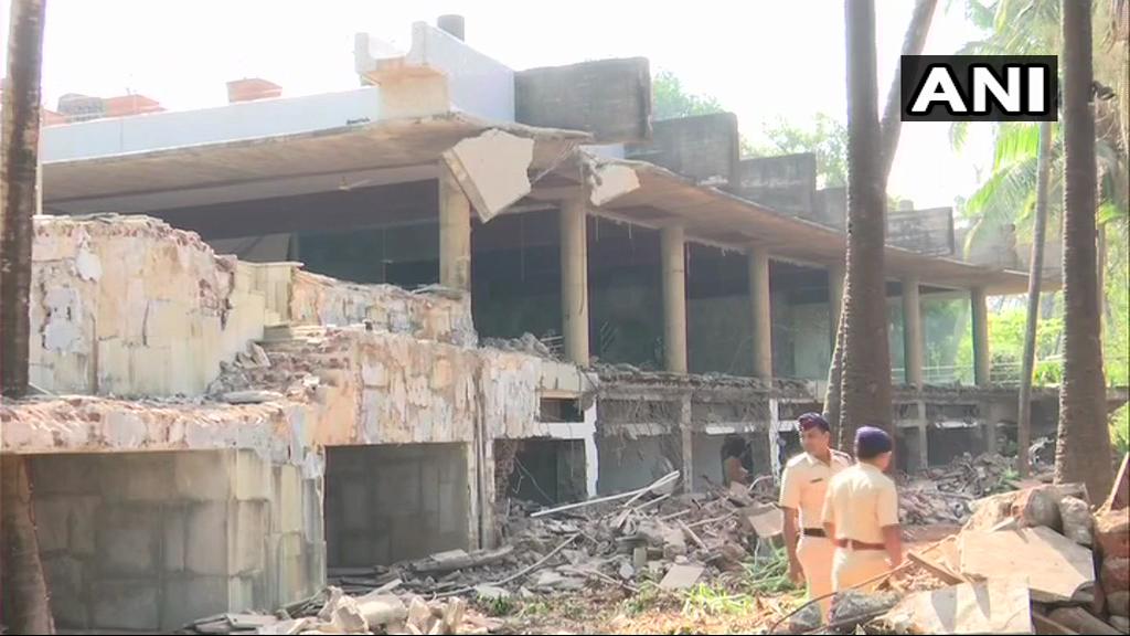 Nirav Modi's bunglow at Alibag being demolished on Friday.