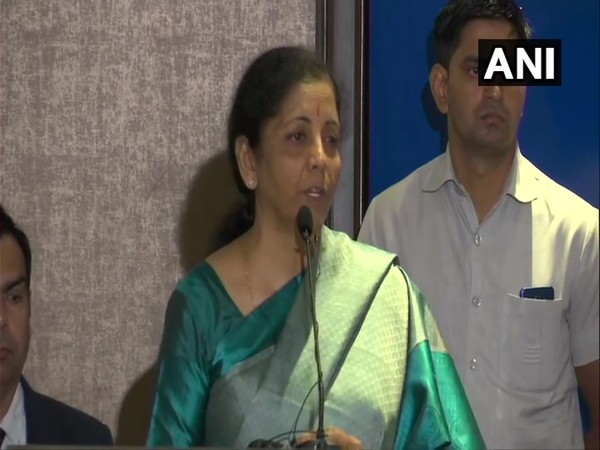 Union Finance Minister Nirmala Sitharaman speaking at NCLAT event in New Delhi on Friday. Photo/ANI