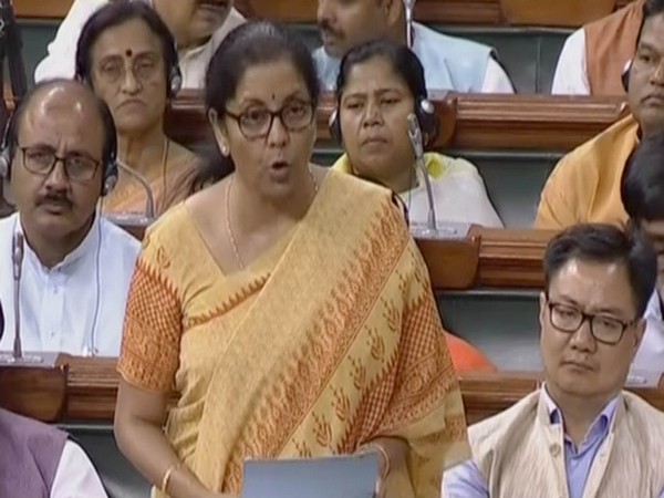 Finance and Corporate Affairs Minister Nirmala Sitharaman (Courtesy: LS TV)