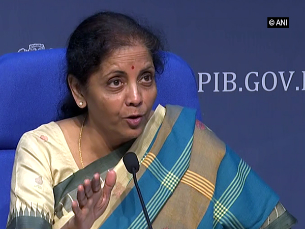 Finance Minister Nirmala Sitharaman addressing a press conference in New Delhi on Friday. Photo/ANI