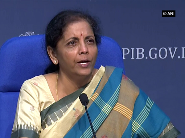 Finance Minister Nirmala Sitharaman addressing a press conference in New Delhi on Friday. Photo/ANI