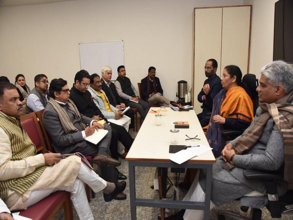 Union Finance Minister Nirmala Sitharaman meets BJP office bearers, spokespersons 