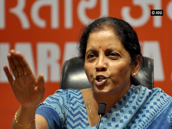 Defence Minister Nirmala Sitharaman addressing a presser in New Delhi on Monday. Photo/ANI