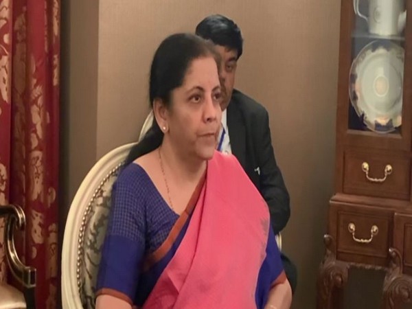 Finance Minister Nirmala Sitharaman speaking to reporters in USA on Saturday (local time).