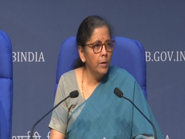 Finance Minister Nirmala Sitharaman speaking at a press conference in New Delhi on Sunday.
