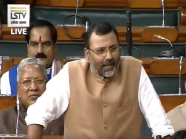 BJP MP Nishikant Dubey in the Lok Sabha in New Delhi. Photo/LSTV