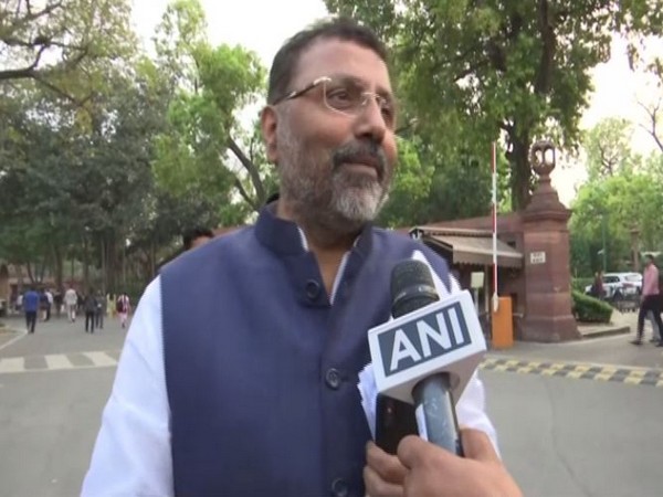 BJP MP Nishikant Dubey speaking to ANI in New Delhi on Friday. Photo/ANI