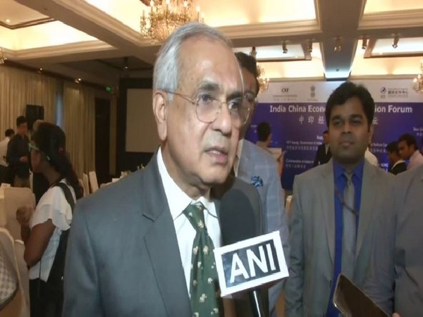NITI Aayog Vice Chairman Rajiv Kumar speaking to ANI in New Delhi on Monday. Photo/ANI
