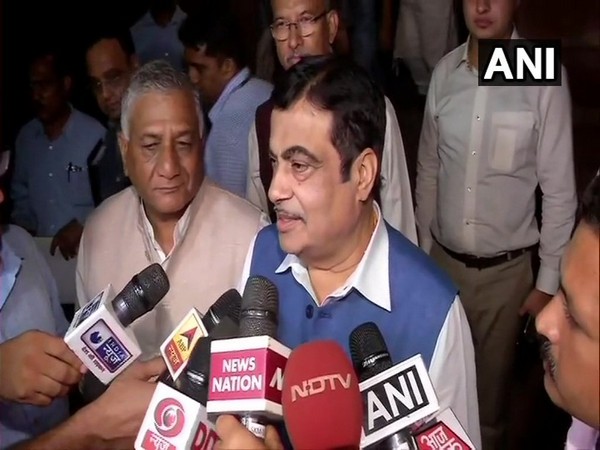 Union Road Transport Minister Nitin Gadkari speaking to reporters in New Delhi on Wednesday. Photo/ANI