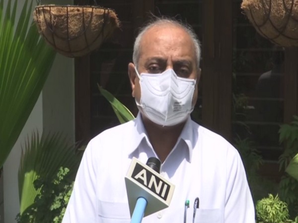 Gujarat Deputy CM Nitin Patel speaking to ANI on Saturday. Photo/ANI