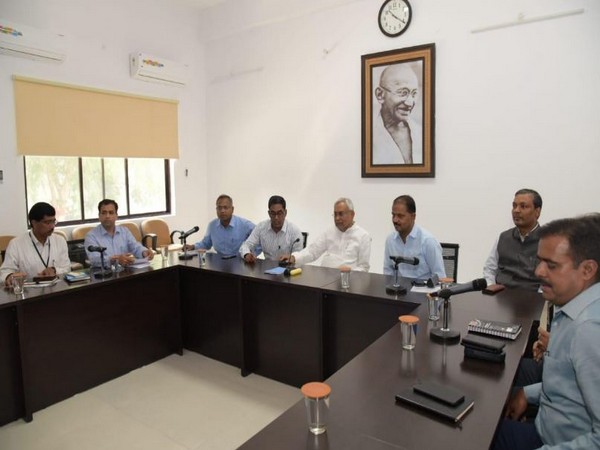 CM Nitish Kumar during a meeting with senior officials on Monday in Patna. Photo/ANI