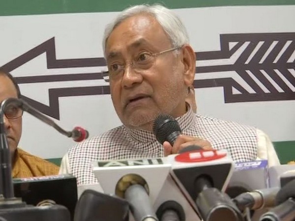 Bihar Chief Minister Nitish Kumar while addressing media persons in Patna, Bihar on Thursday. Photo/ANI