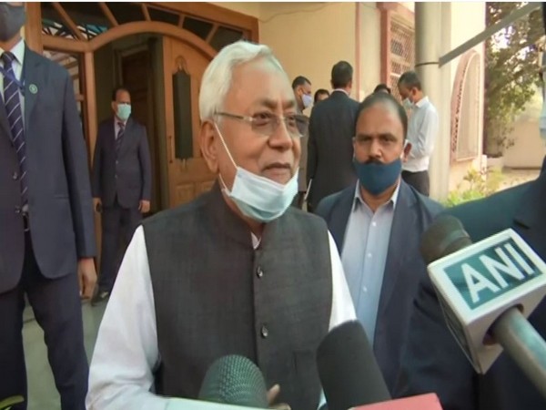 Bihar Chief Minister Nitish Kumar speaking to media in Patna. (Photo/ANI)