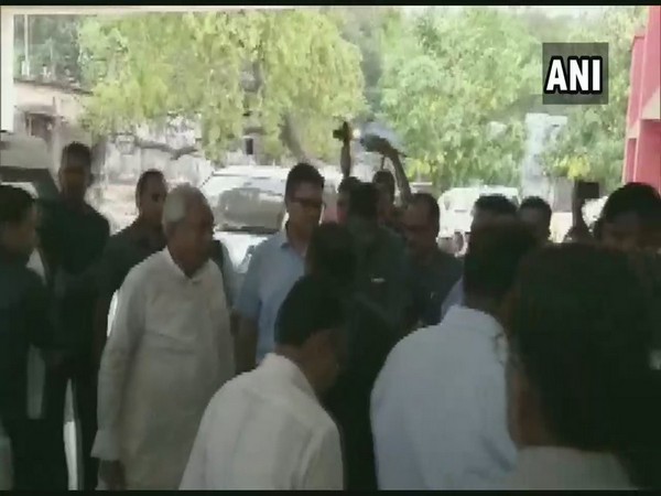 Bihar Chief Minister Nitish Kumar at Anugrah Narayan Magadh Medical College, Gaya, on Thursday. Photo/ANI
