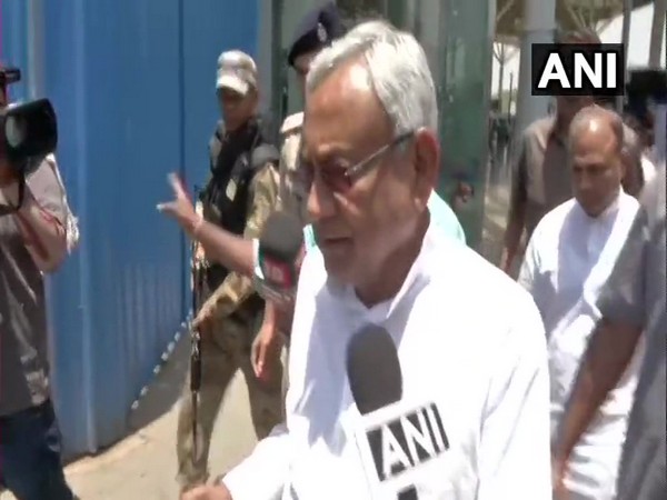 Bihar Chief Minister Nitish Kumar speaking to reporters in New Delhi on Wednesday.
