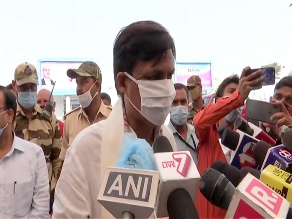 Union Minister Nityanand Rai speaking to reporters in Patna on Friday. Photo/ANI