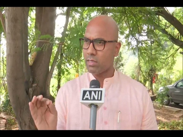 BJP MP Arvind Dharmapuri talking to ANI