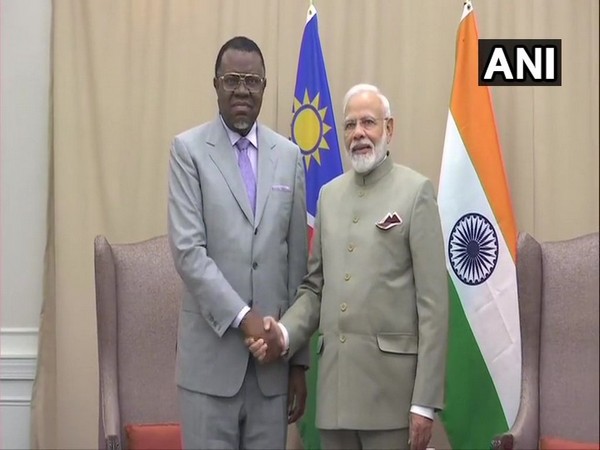 Prime Minister Narendra Modi with Nambian President Hage Geingob in New York