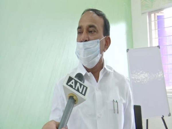 Health Minister Eatala Rajender speaking to ANI in Hyderabad on Monday. Photo/ANI