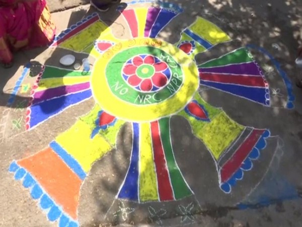 A visual of the peaceful protest in Hyderabad on Thursday (Photo/ANI)