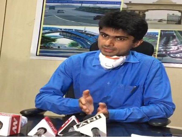 Gautam Buddh Nagar District Magistrate Suhas Lalinakere Yathiraj during a press conference on Friday.          Photo/ANI