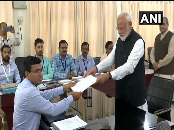 Prime Minister Narendra Modi on Friday filed his nomination papers from Varanasi for the Lok Sabha election. Photo/ANI