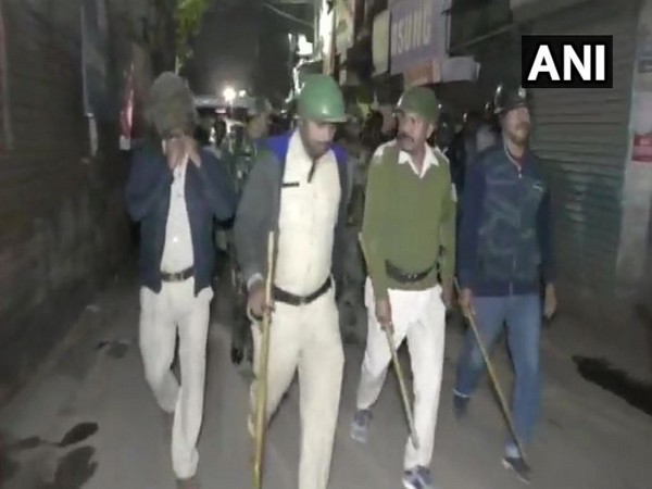 Police conducted a domination exercise in Kamarhati. Photo/ANI