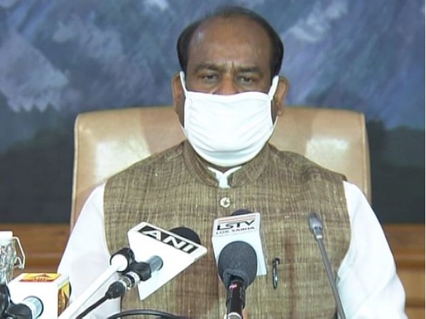 Lok Sabha Speaker Om Birla addressing a press conference in New Delhi on Tuesday. Photo/ANI