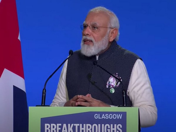 PM Modi speaking at the ''Accelerating Clean Technology Innovation and Deployment' event at COP26.